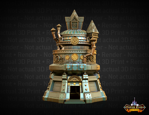 Resembling a workshop filled with gears and gadgets or a miniature laboratory brimming with alchemical wonders, the Artificer Dice Tower is adorned with intricate designs and mechanical motifs that evoke the spirit of invention and discovery. Each detail is meticulously crafted, from the intricate gears that adorn its surface to the precise mechanisms that guide the descent of the dice, inviting all who behold it to marvel at the wonders of engineering and design.